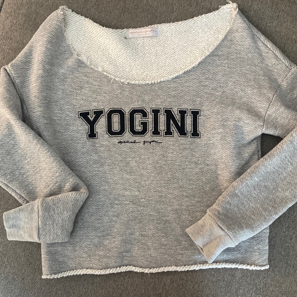 Off the shoulder sweatshirt